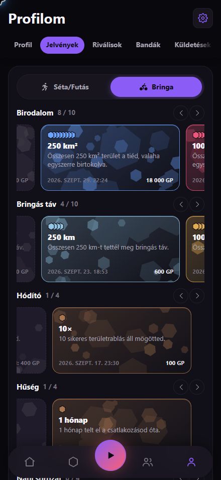 Jelvények és teljesítési célok a GRUNDO valódi alkalmazásában